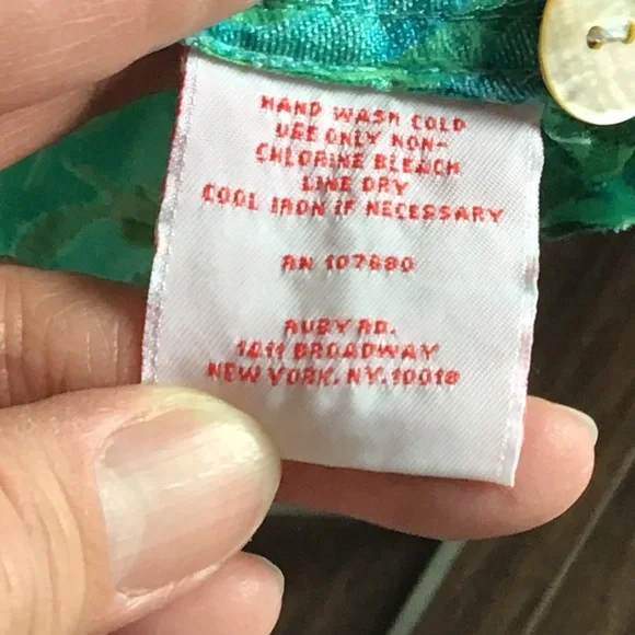 Women’s RUBY RD 10 Petite Green Long Sleeve Shirt - Picture 7 of 7